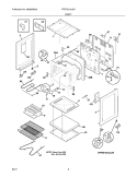 BODY Diagram and Parts List for FFEF3015LSG  Frigidaire Range