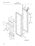 REFRIGERATOR DOOR Diagram and Parts List for FLSC238JS2  Frigidaire Refrigerator