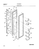 FREEZER DOOR Diagram and Parts List for FRS26HBBSB0  Frigidaire Refrigerator