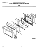 DOOR Diagram and Parts List for FGF376CJBA  Frigidaire Range