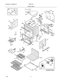 UPPER OVEN Diagram and Parts List for FEB27T6DQA  Frigidaire Wall Oven