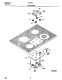 CONTROL PANEL Diagram and Parts List for FEC3X9XCBD  Frigidaire Cooktop