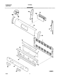 BACKGUARD Diagram and Parts List for FGF355ASC  Frigidaire Range