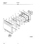 DOOR Diagram and Parts List for GLGF366AQB  Frigidaire Range