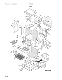 BODY Diagram and Parts List for FES355EBA  Frigidaire Range