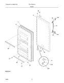 DOOR Diagram and Parts List for FRU17B2JW13  Frigidaire Refrigerator