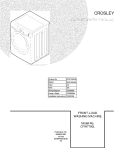 COVER Diagram and Parts List for CFW7700LR0  Crosley Washer