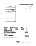 COVER Diagram and Parts List for FGF355AUA  Frigidaire Range