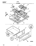 TOP / DRAWER Diagram and Parts List for 30-3982-23-07  Tappan Range