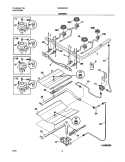 BURNER Diagram and Parts List for NGSG3PZAQD  Frigidaire Range