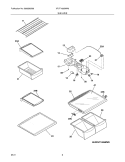 SHELVES Diagram and Parts List for XFUT1826MW0  Frigidaire Refrigerator
