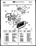 LOWER OVEN DOOR PARTS Diagram and Parts List for 77-4957-32-10  Tappan Range