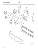 BACKGUARD Diagram and Parts List for FEFB78DCA  Frigidaire Range