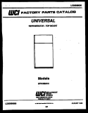 COVER Diagram and Parts List for GTN198WD1  Frigidaire Refrigerator