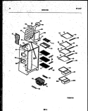 SHELVES AND SUPPORTS Diagram and Parts List for 95-2491-23-00  Tappan Refrigerator