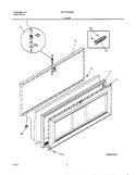 DOOR Diagram and Parts List for MFC25M4GW3  Frigidaire Freezer