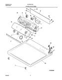 CONTROL PANEL Diagram and Parts List for GLGR331AS1  Frigidaire Dryer