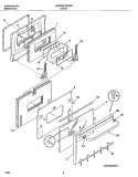 DOOR Diagram and Parts List for FES355CCBF  Frigidaire Range