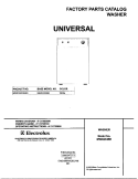 COVER Diagram and Parts List for MWX233RES5  Frigidaire Washer