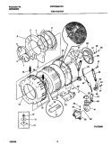 P12T0050 WSHR TUB, MOTOR Diagram and Parts List for FWTR645RHS1  Frigidaire Washer