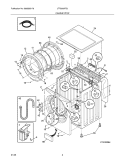 CABINET / TOP Diagram and Parts List for LTF8000FE0  Frigidaire Washer