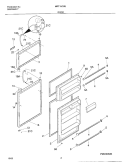 DOOR Diagram and Parts List for MRT15CSEWE  Uni Refrigerator