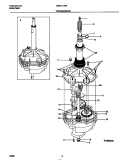TRANSMISSION Diagram and Parts List for MWX111REW0  Frigidaire Washer