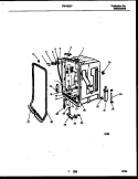 TUB AND FRAME PARTS Diagram and Parts List for DW1800V1  Frigidaire Dishwasher