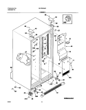 CABINET Diagram and Parts List for GLRS264ZAW3  Frigidaire Refrigerator