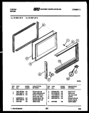 UPPER DOOR PARTS Diagram and Parts List for 73-7857-00-05  Tappan Range