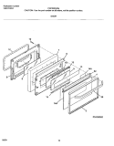 DOOR Diagram and Parts List for FGF353CASJ  Frigidaire Range