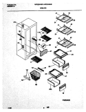 SHELVES Diagram and Parts List for MRS22WHBD1  Frigidaire Refrigerator