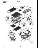 SHELVES AND SUPPORTS Diagram and Parts List for FRT18JRBD0  Frigidaire Refrigerator