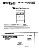 COVER Diagram and Parts List for WGF337CBSC  Frigidaire Range