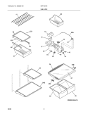 SHELVES Diagram and Parts List for XGTI1845KF0  Frigidaire Refrigerator