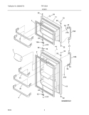 DOOR Diagram and Parts List for FRT15B3AQ5  Frigidaire Refrigerator