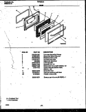DOOR PARTS Diagram and Parts List for FEF322CASA  Frigidaire Range