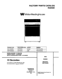 COVER Diagram and Parts List for WGF354BJDA  Westinghouse Range