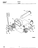 MOTOR Diagram and Parts List for LDG333PEW0  Frigidaire Dryer