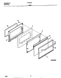 DOOR Diagram and Parts List for FGF333SADD  Frigidaire Range