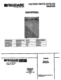 COVER Diagram and Parts List for MWX233REW1  Frigidaire Washer