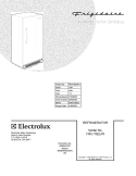 COVER Diagram and Parts List for FRU17B2JW11  Frigidaire Refrigerator