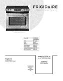COVER Diagram and Parts List for FFED3025LSB  Frigidaire Wall Oven