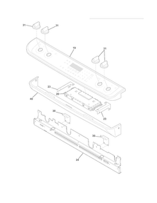 Backguard Diagram and Parts List for FGDS3065KWF  Frigidaire Range