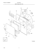FRONT PANEL/LINT FILTER Diagram and Parts List for GLGR1042FC1  Frigidaire Dryer