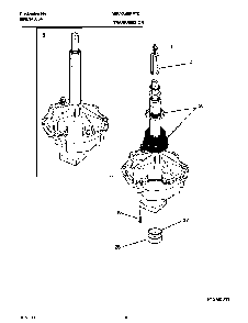 Transmission Diagram and Parts List for WWX645RET0  Westinghouse Washer