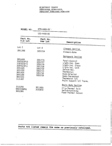 Electric Range/information Page 2 Diagram and Parts List for 4468B  Frigidaire Range