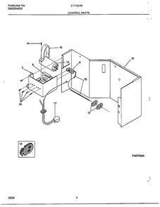 Control Parts Diagram and Parts List for 5177004B  Frigidaire Air Conditioner