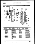 CONTROL PANEL Diagram and Parts List for 73-3951-23-02  Tappan Range