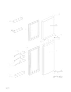 Doors Diagram and Parts List for FFHT10F2LW  Frigidaire Refrigerator